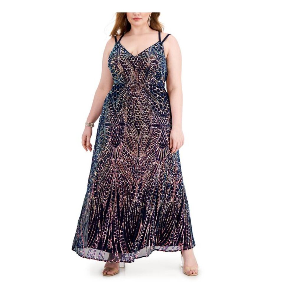 Sequined Strappy-Back Gown